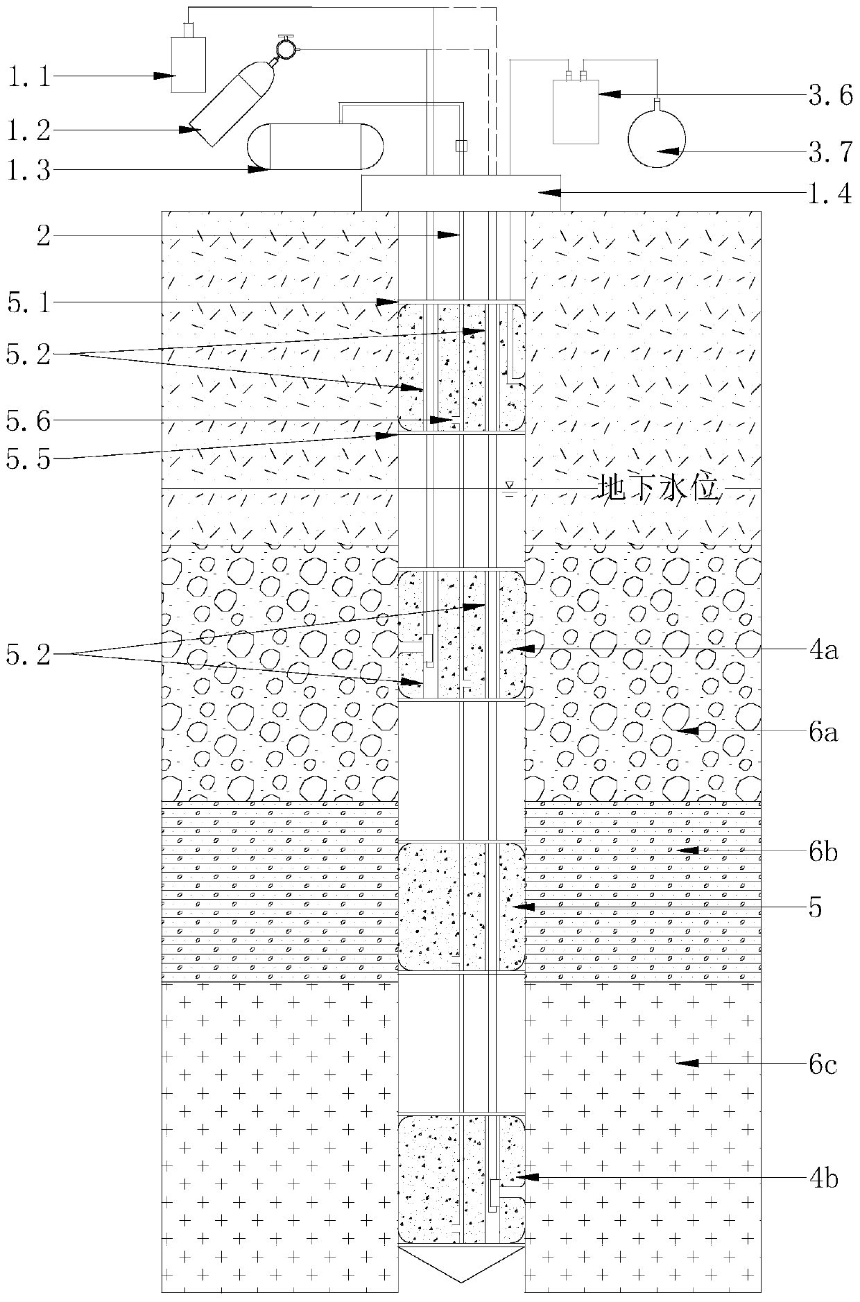 A u-shaped pipe underground fluid multi-layer sampling device