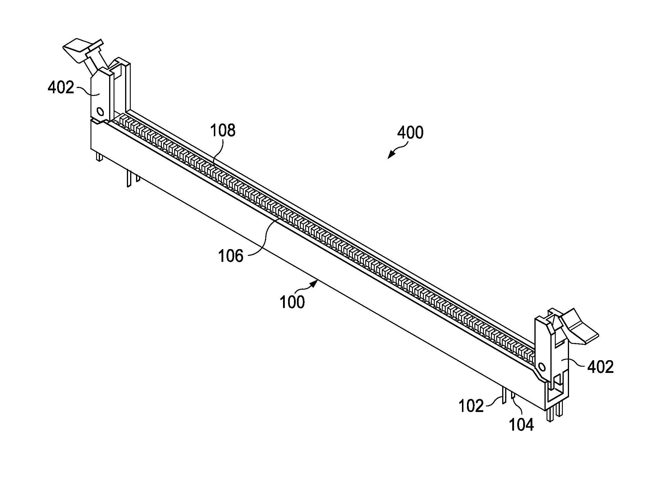 Multi-Level Connector and Use Thereof that Mitigates Data Signaling Reflections