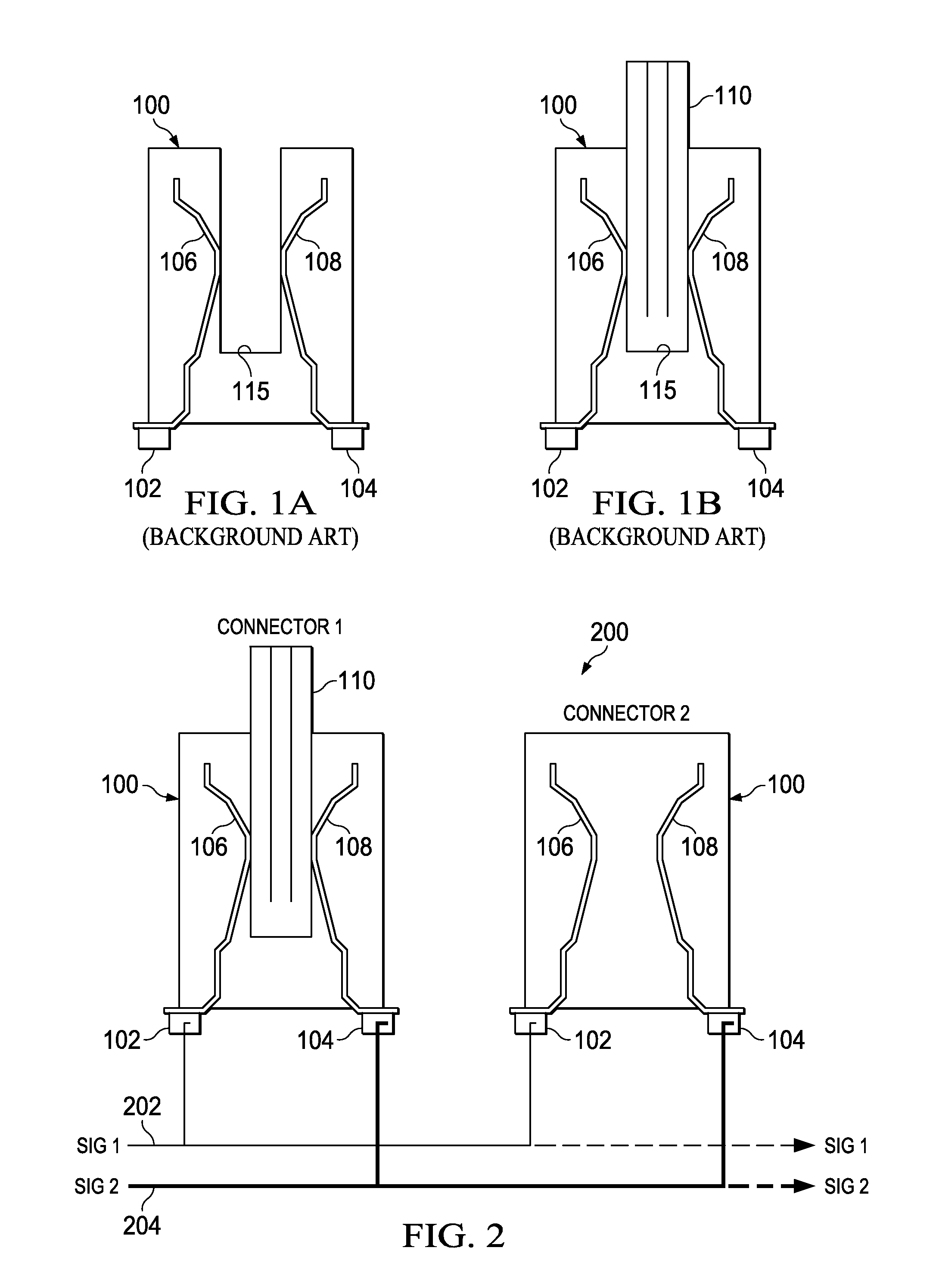 Multi-Level Connector and Use Thereof that Mitigates Data Signaling Reflections