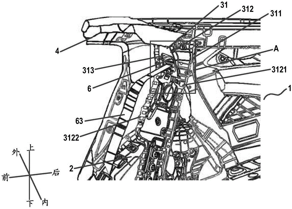 Safetybelt retractor installing structure