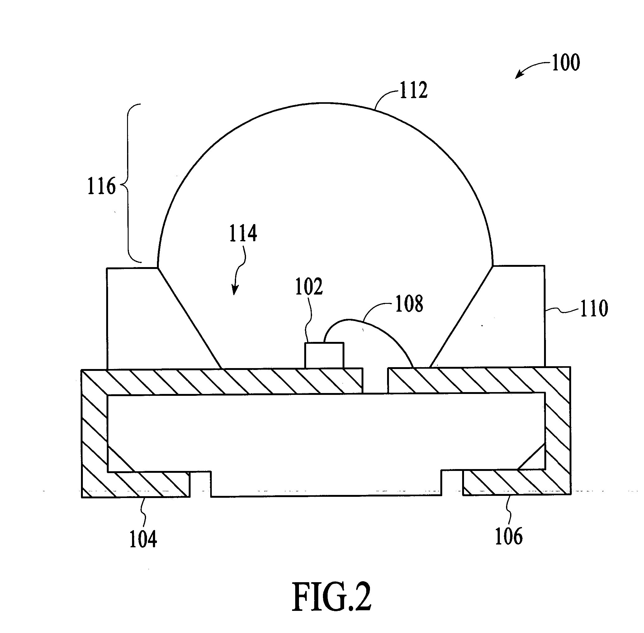 PLCC package with integrated lens and method for making the package