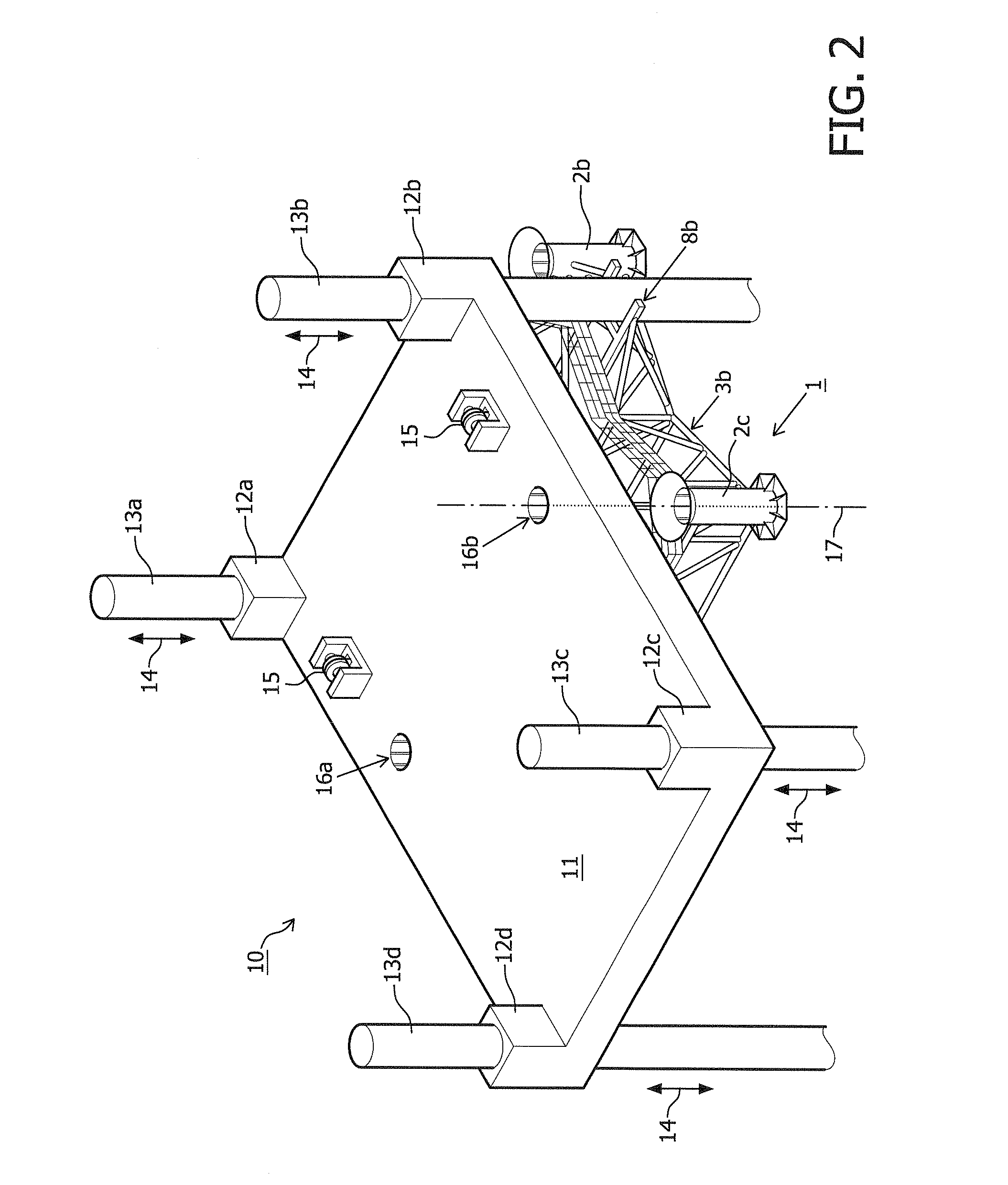 Method of Providing a Foundation for an Elevated Mass, and Assembly of a Jack-Up Platform and a Framed Template for Carrying Out the Method