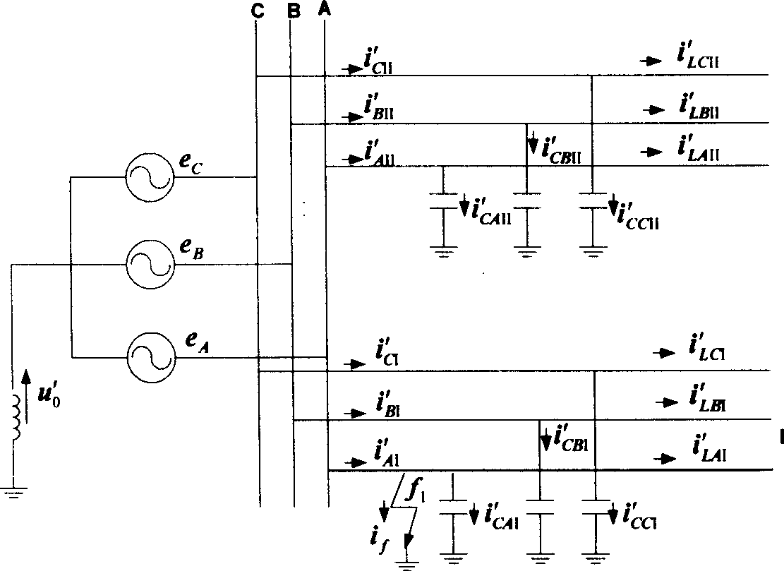 Single-phase gruonded fault protecting method for distributing net