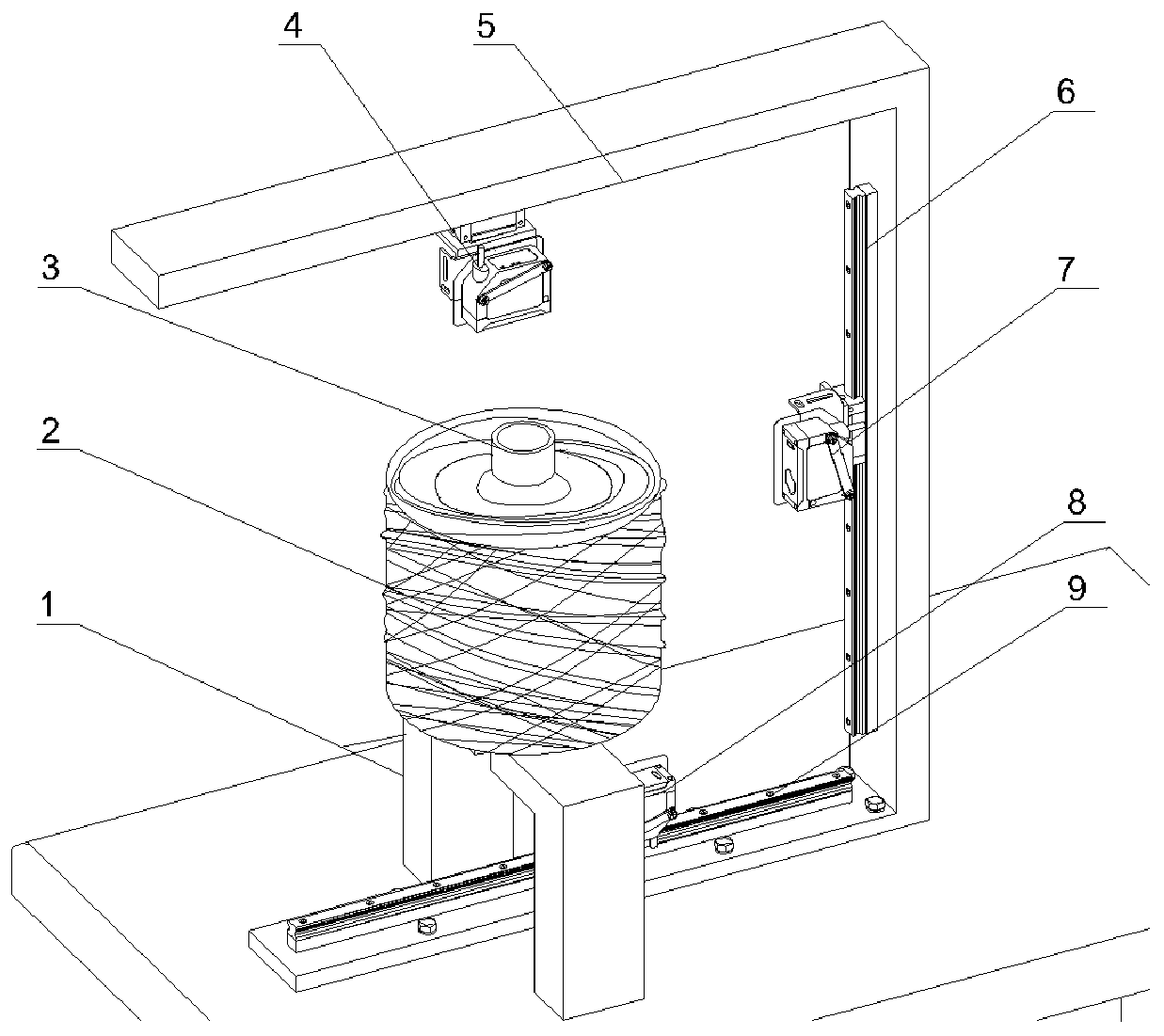 Cheese winding density measuring method and device