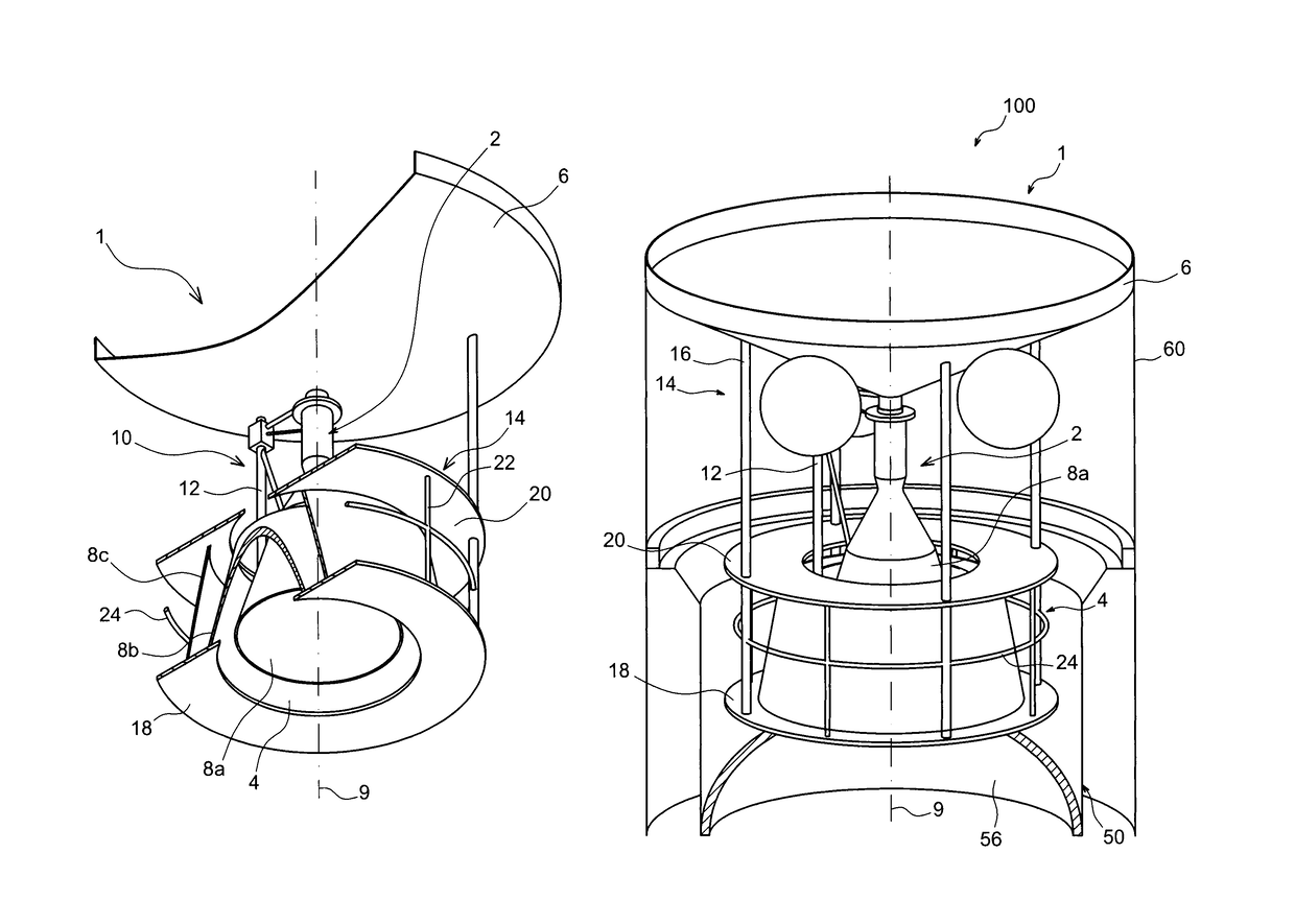 Launcher stage comprising a temporary support structure for temporarily supporting nozzle sections allowing access to the core of the engine