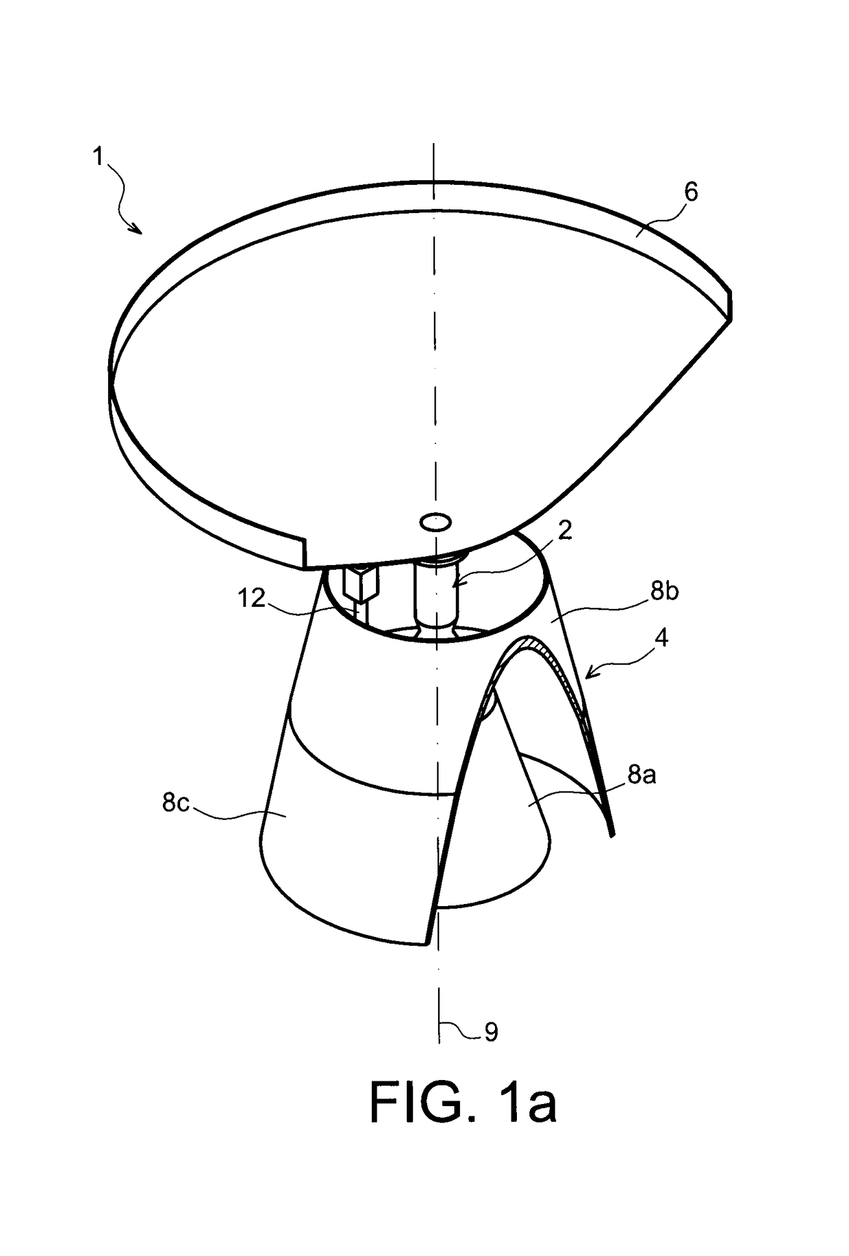 Launcher stage comprising a temporary support structure for temporarily supporting nozzle sections allowing access to the core of the engine