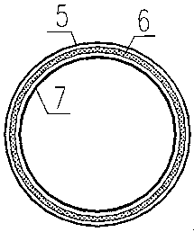 Full cross-section grouting pipe device