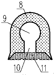 Full cross-section grouting pipe device