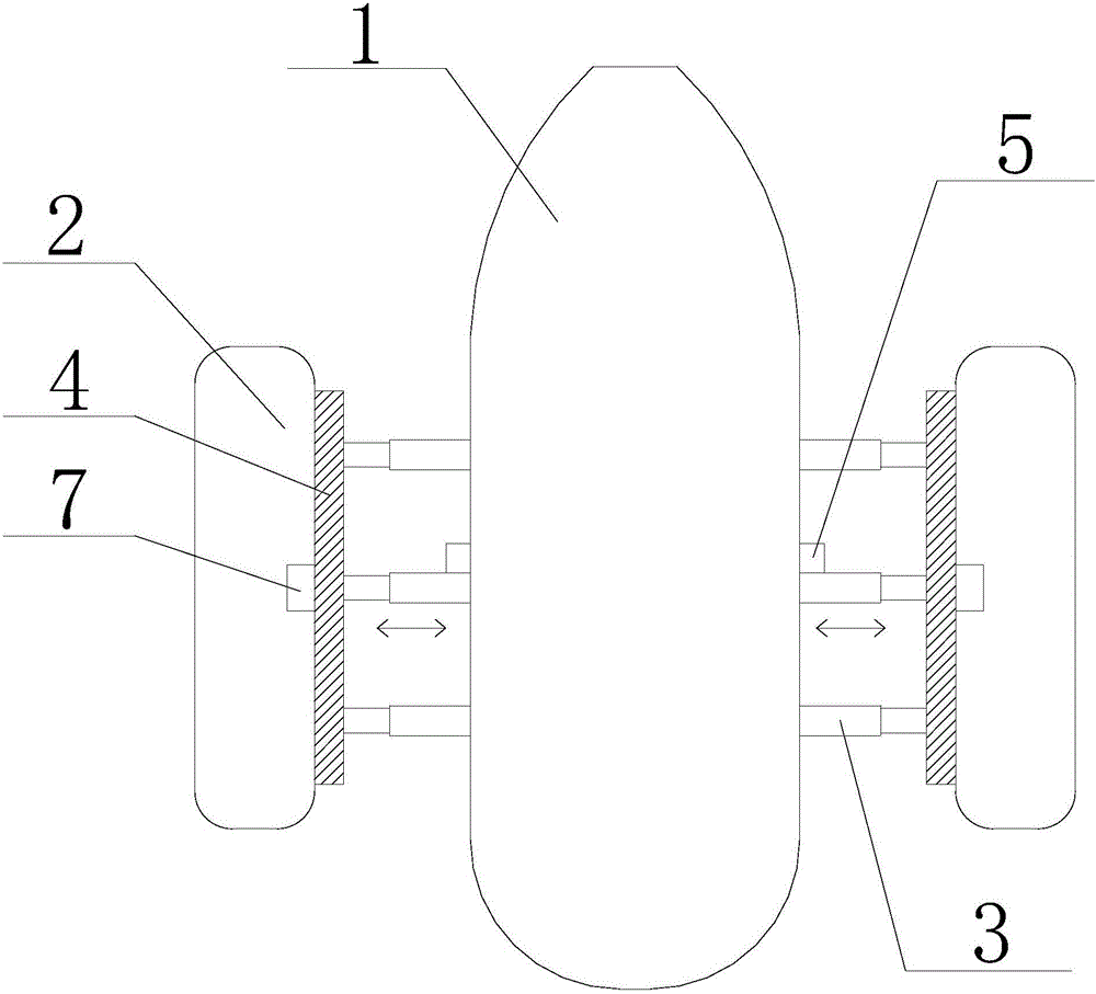 Invisible air sac multi-body overturn-preventing mono-hull ship