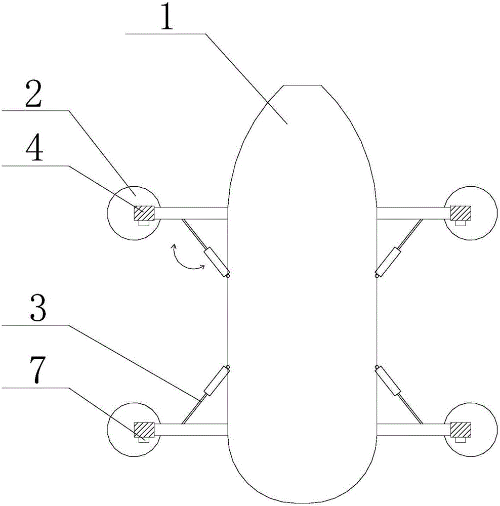 Invisible air sac multi-body overturn-preventing mono-hull ship