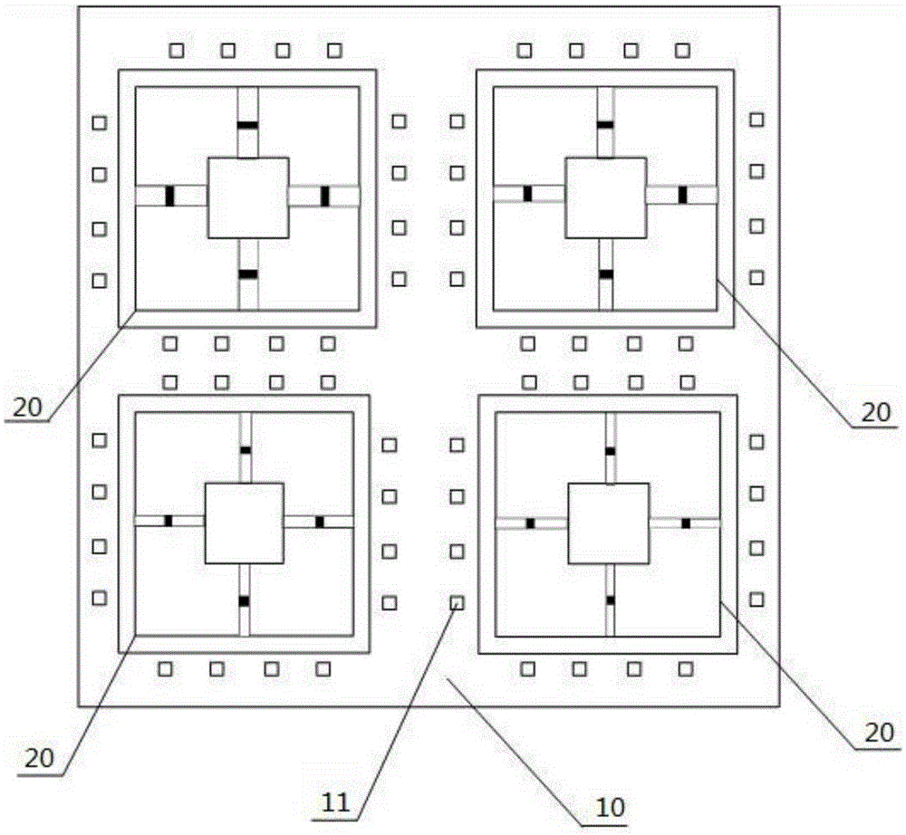 Broadband piezoelectric type MEMS vibration energy collector