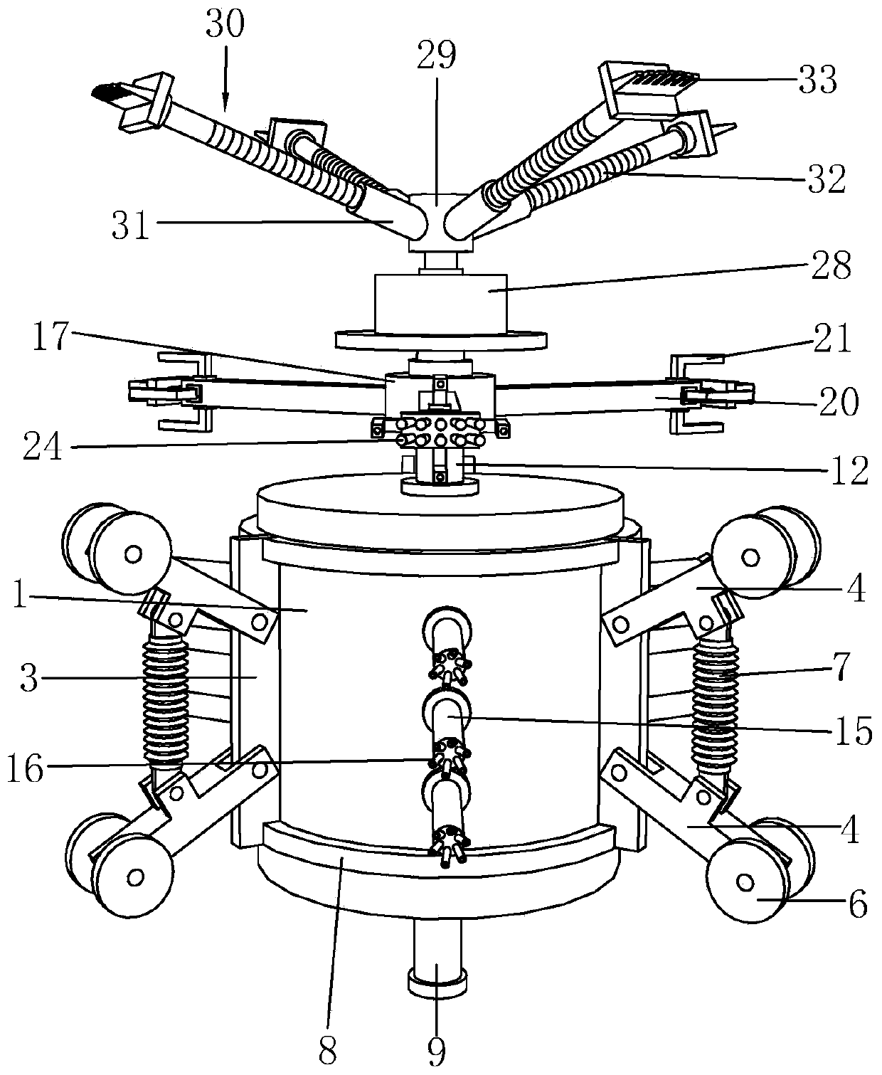 Cleaning device and method for chemical grouting pipeline