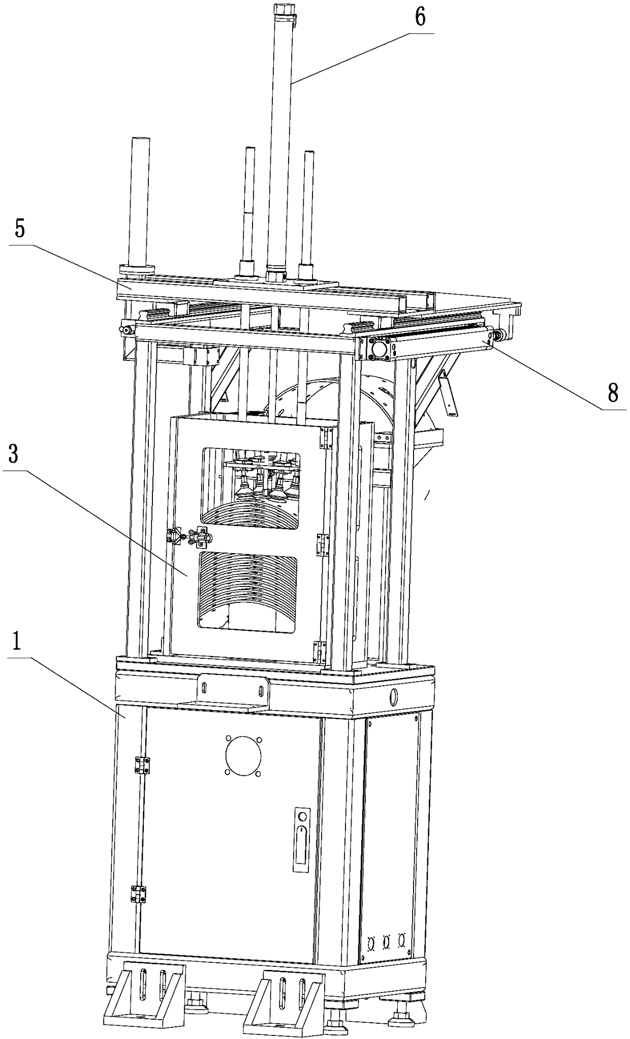 Base plate loading table for brake shoe welding and loading steps thereof