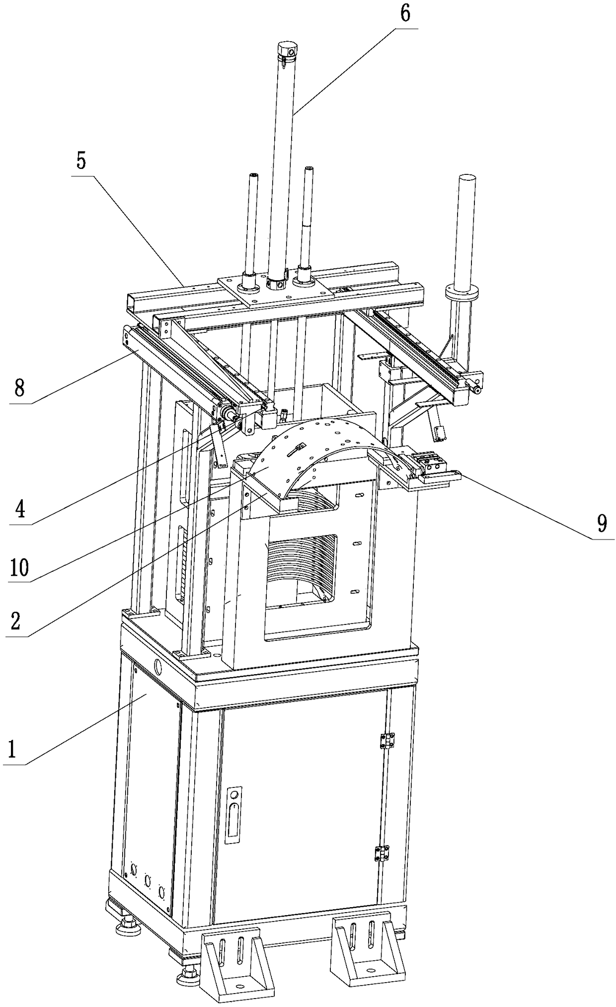 Base plate loading table for brake shoe welding and loading steps thereof