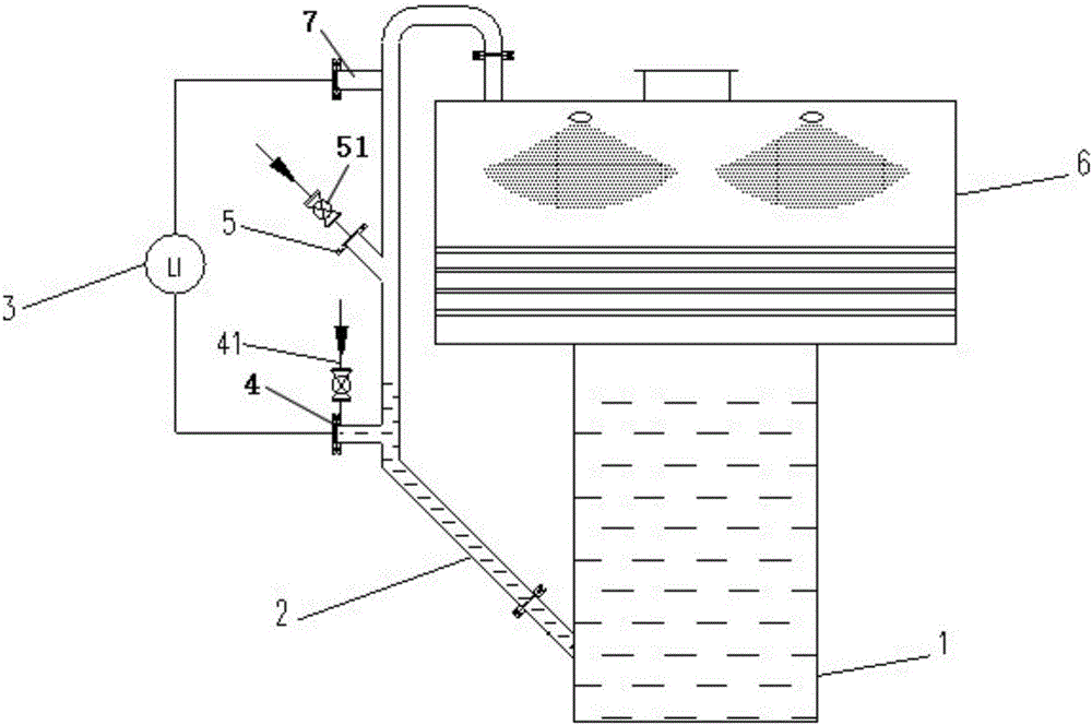 Liquid level meter system applicable to evaporator hot well