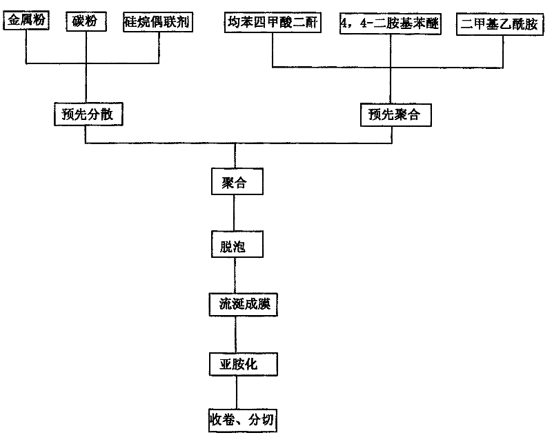 A kind of preparation method of conductive polyimide film