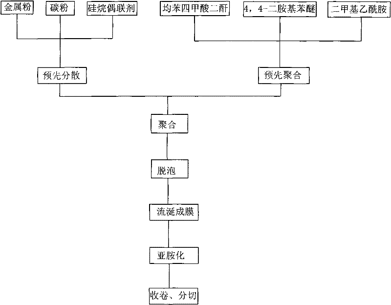 A kind of preparation method of conductive polyimide film