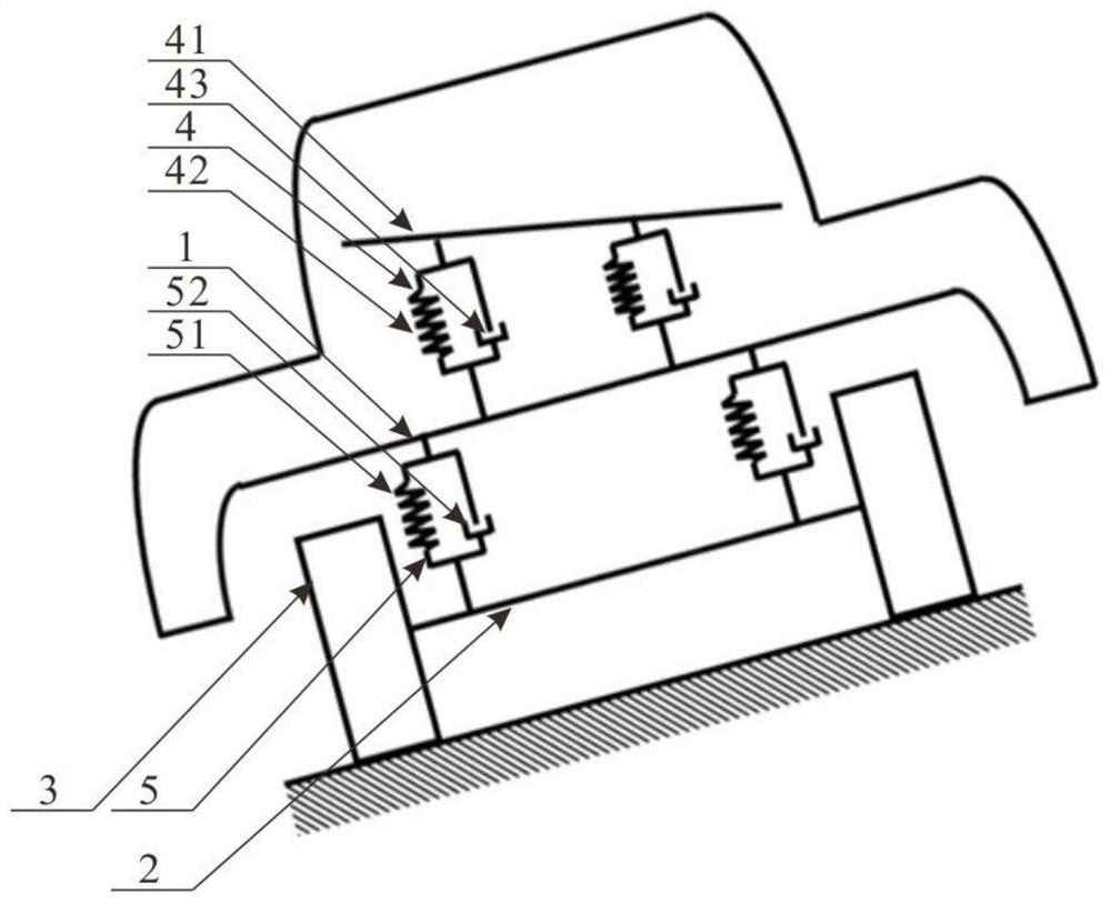 A hybrid secondary suspension system for a vehicle