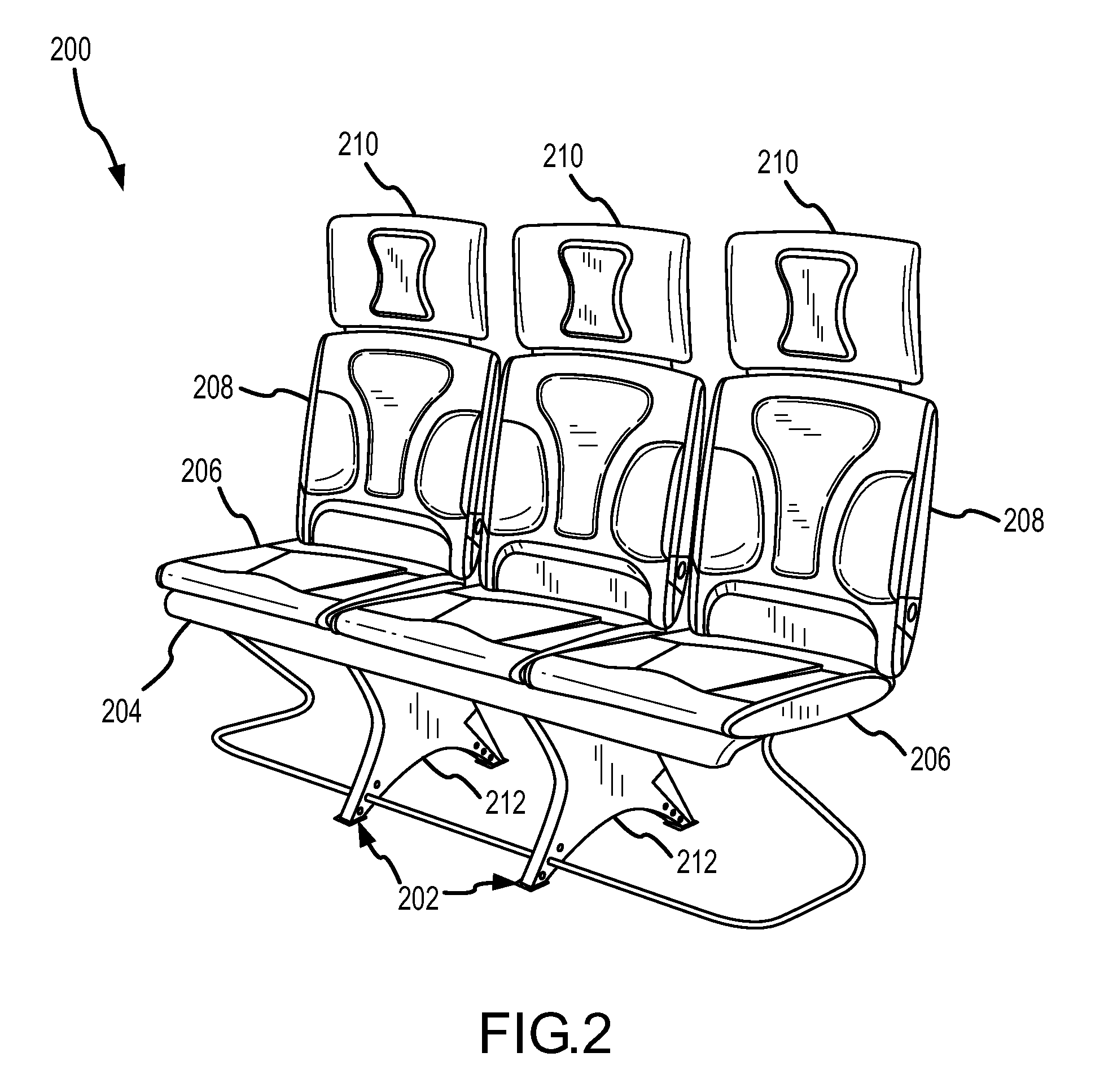 Lightweight aircraft passenger seat with composite construction