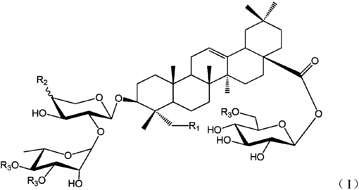 Oleanolic acid-type saponin compound and composition thereof