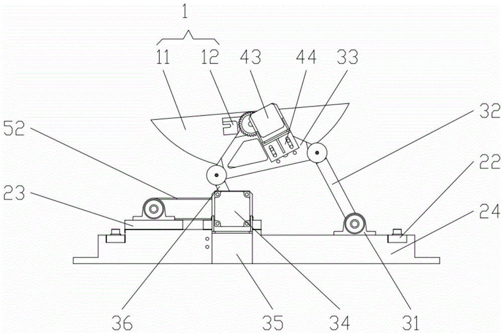 Dual-motor controlled programmable four-bar mechanism pan jolting method and stir frying device