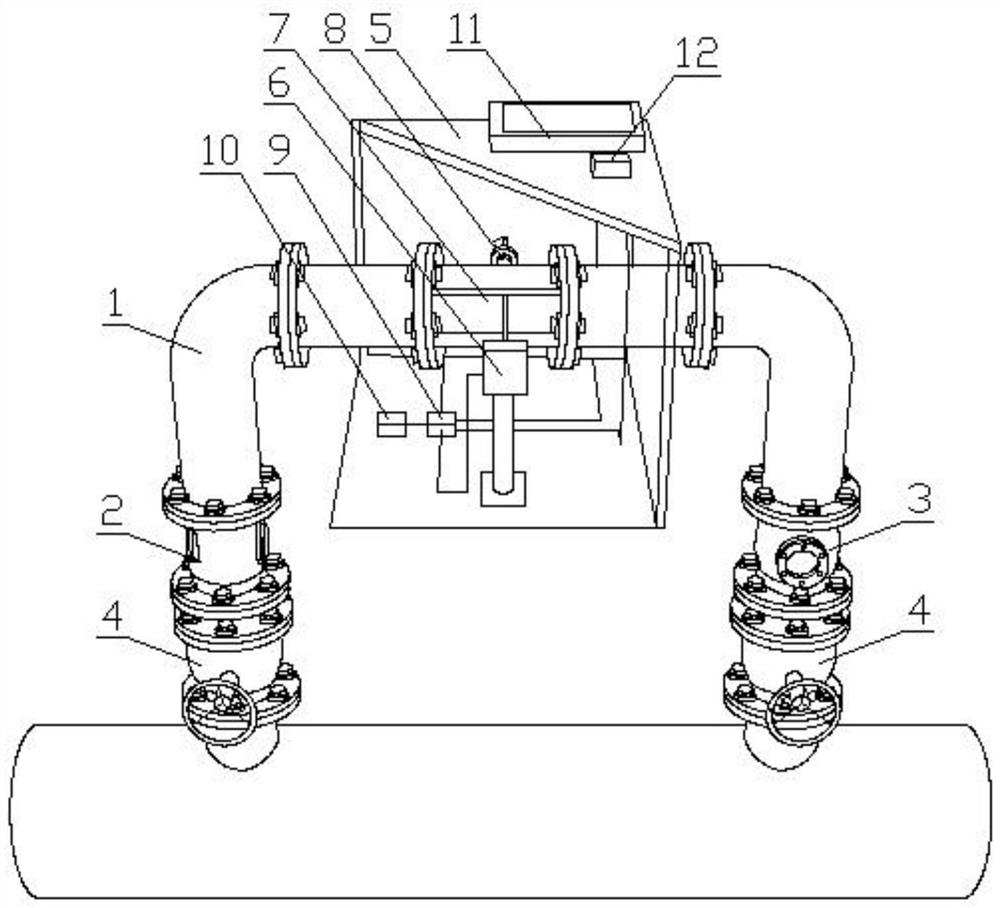 On-line detection device for oil content of oilfield reinjection water