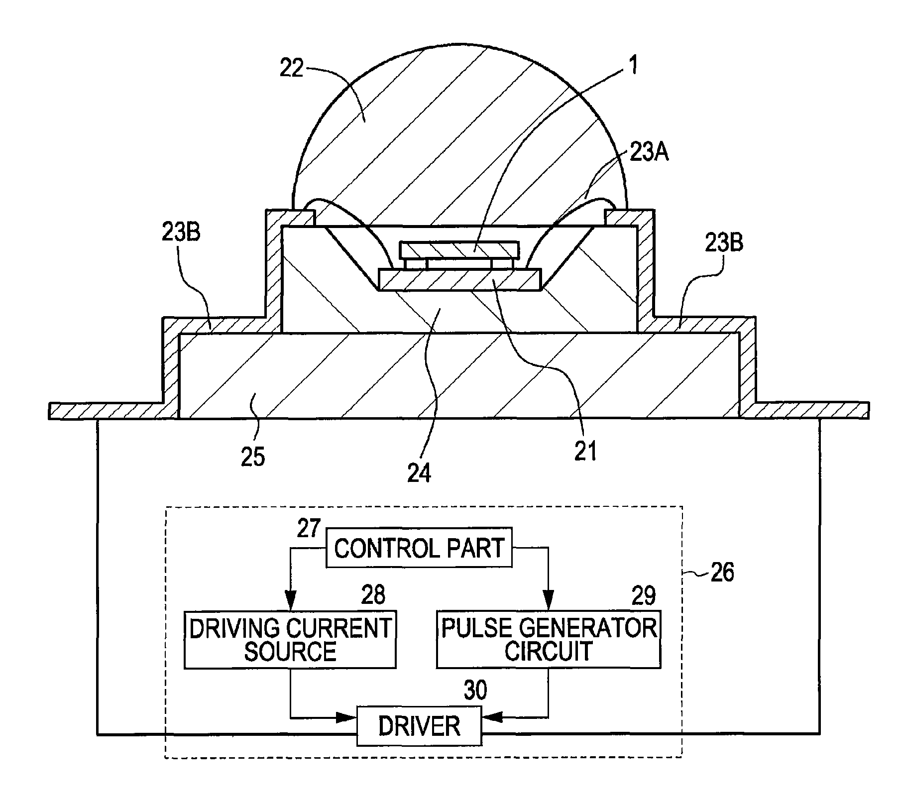 GaN-based semiconductor light-emitting device, light illuminator, image display planar light source device, and liquid crystal display assembly