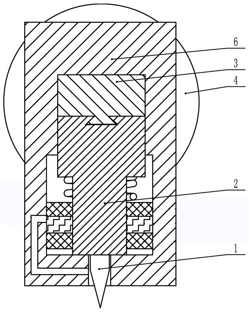 A kind of dovetail groove oblique block needle for skin pricking experiment