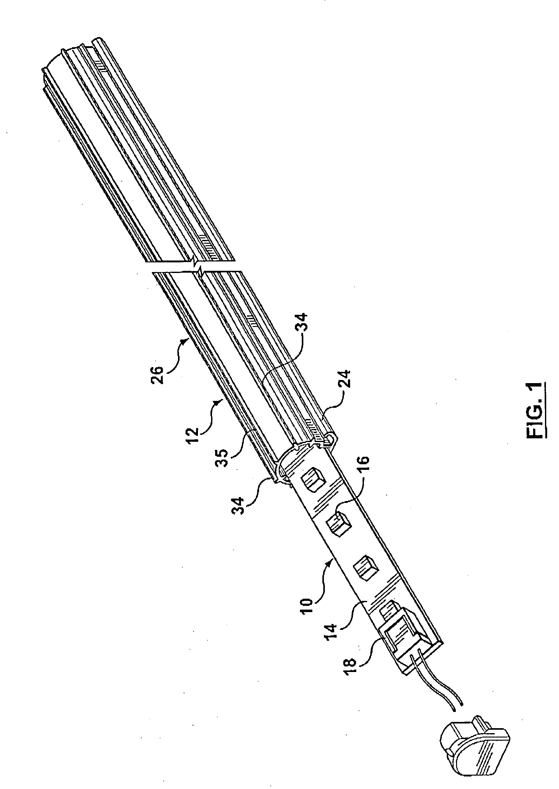 Strip lighting assembly