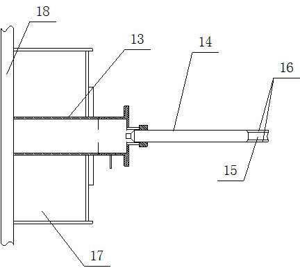 Ejection device for realizing SNCR (selective non-catalytic reduction) with CFB (circulating fluidized bed) furnace and using method