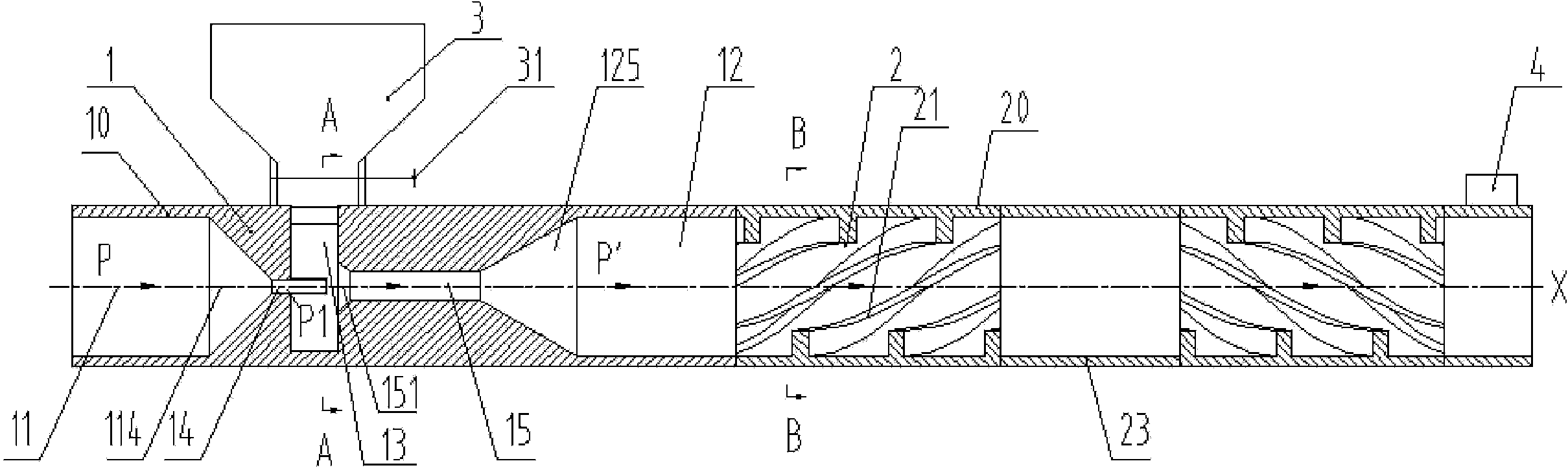 Sand adding and mixing device