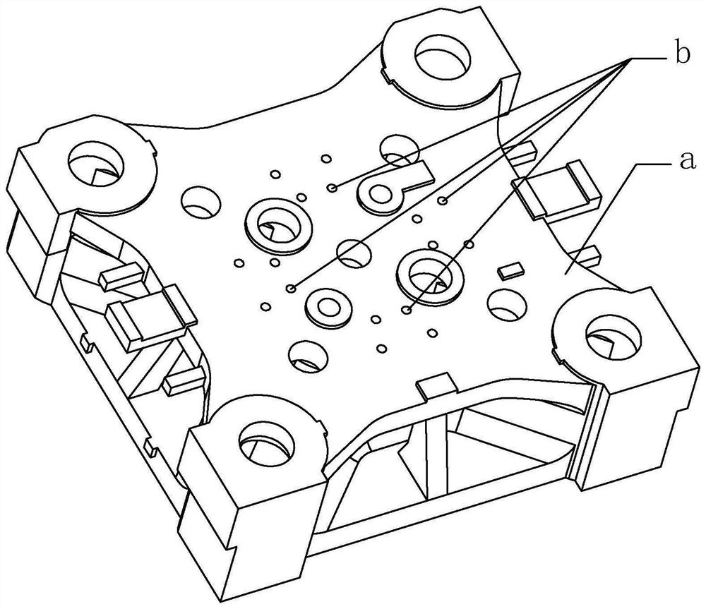 Casting method of large two-plate type injection molding machine mold plate casting