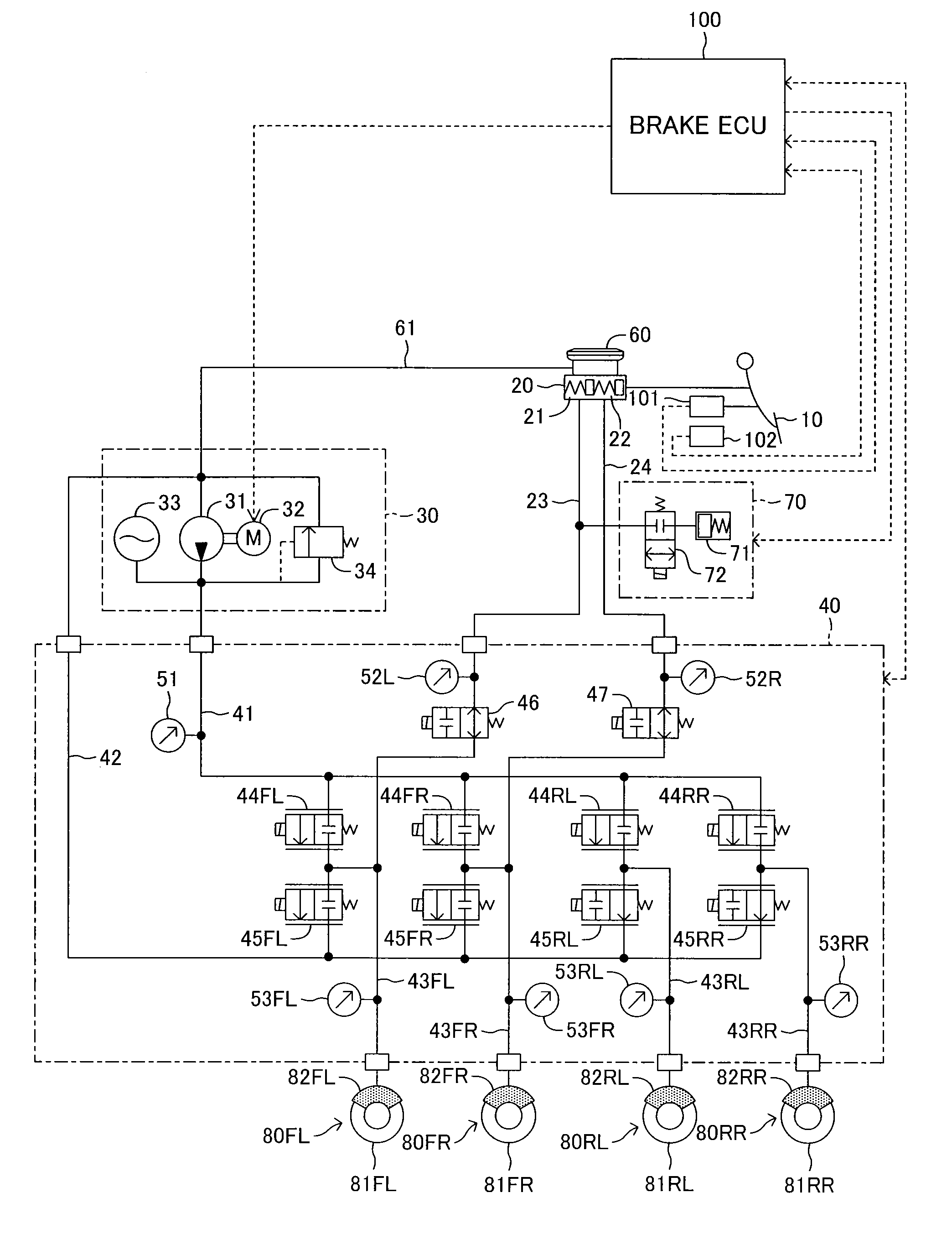 Vehicle brake control device