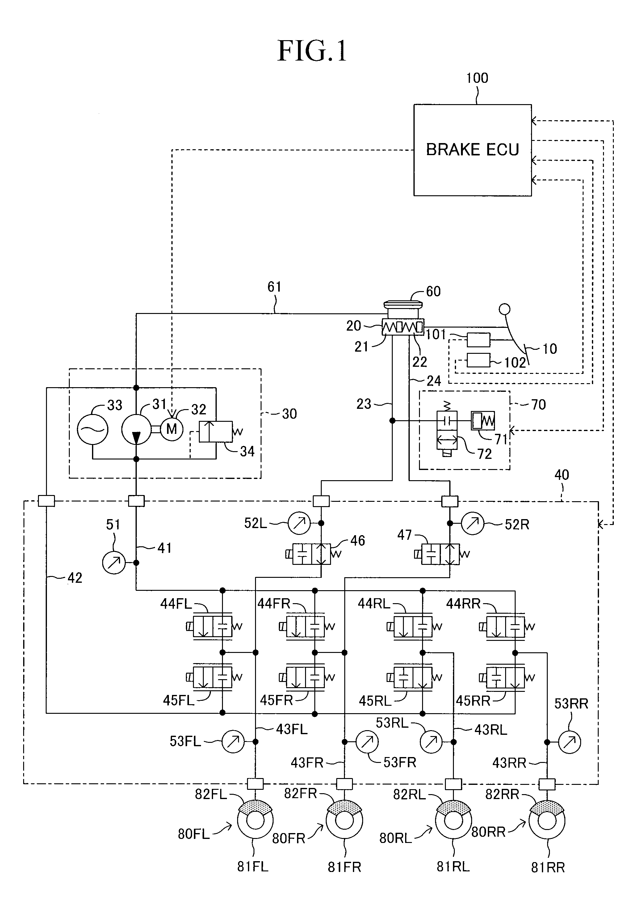 Vehicle brake control device