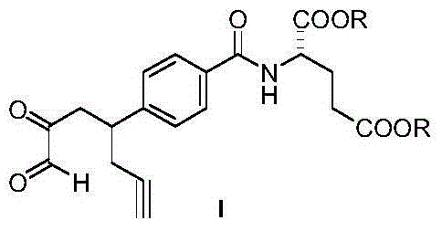 N-[4-(1-(2-propinyl)-3, 4-dioxo-n-butyl) benzoyl]-L-glutamic dialkyl ester and preparation method thereof