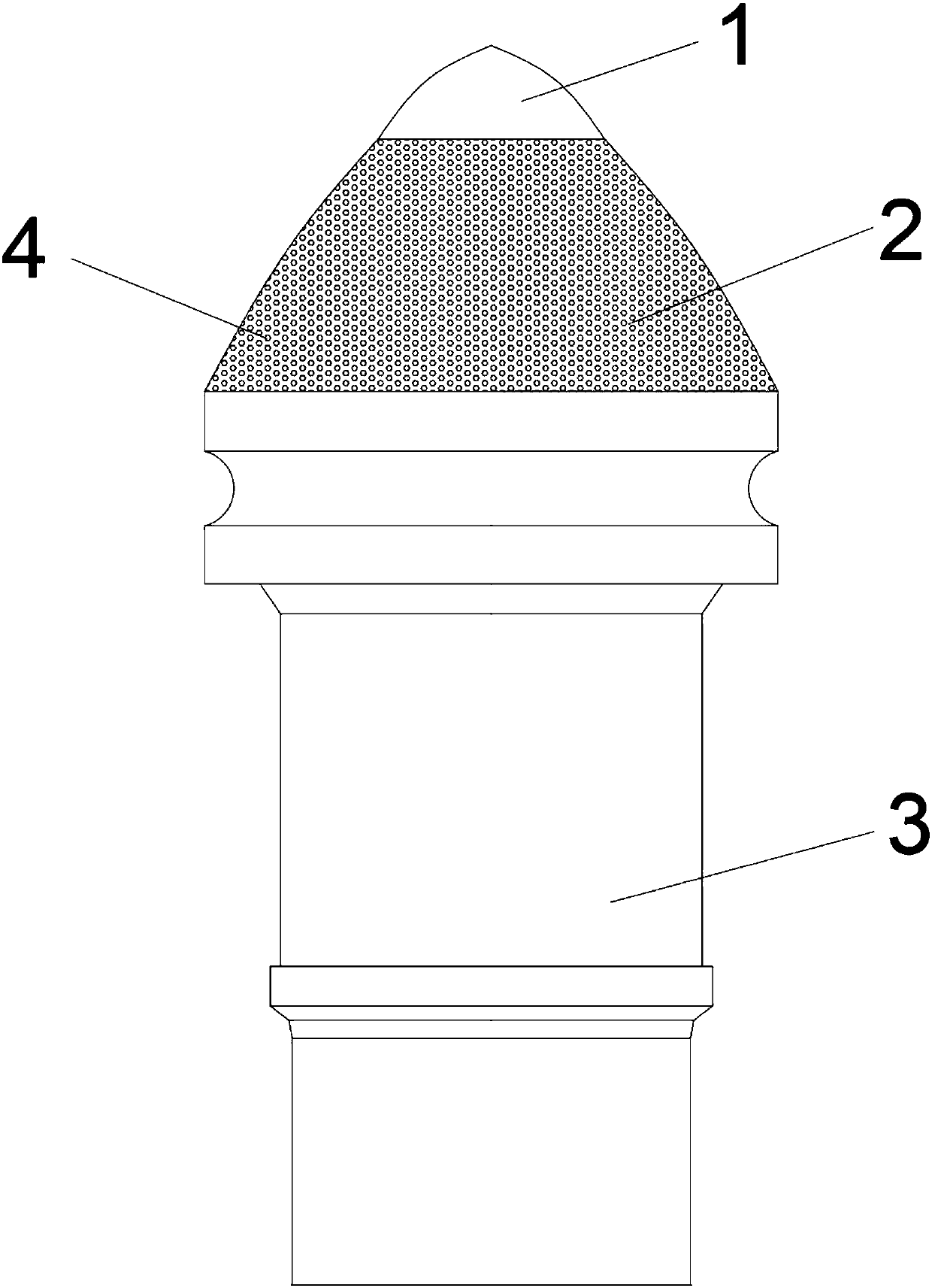 Auger bit with abrasion resistance and toughness and preparing method thereof