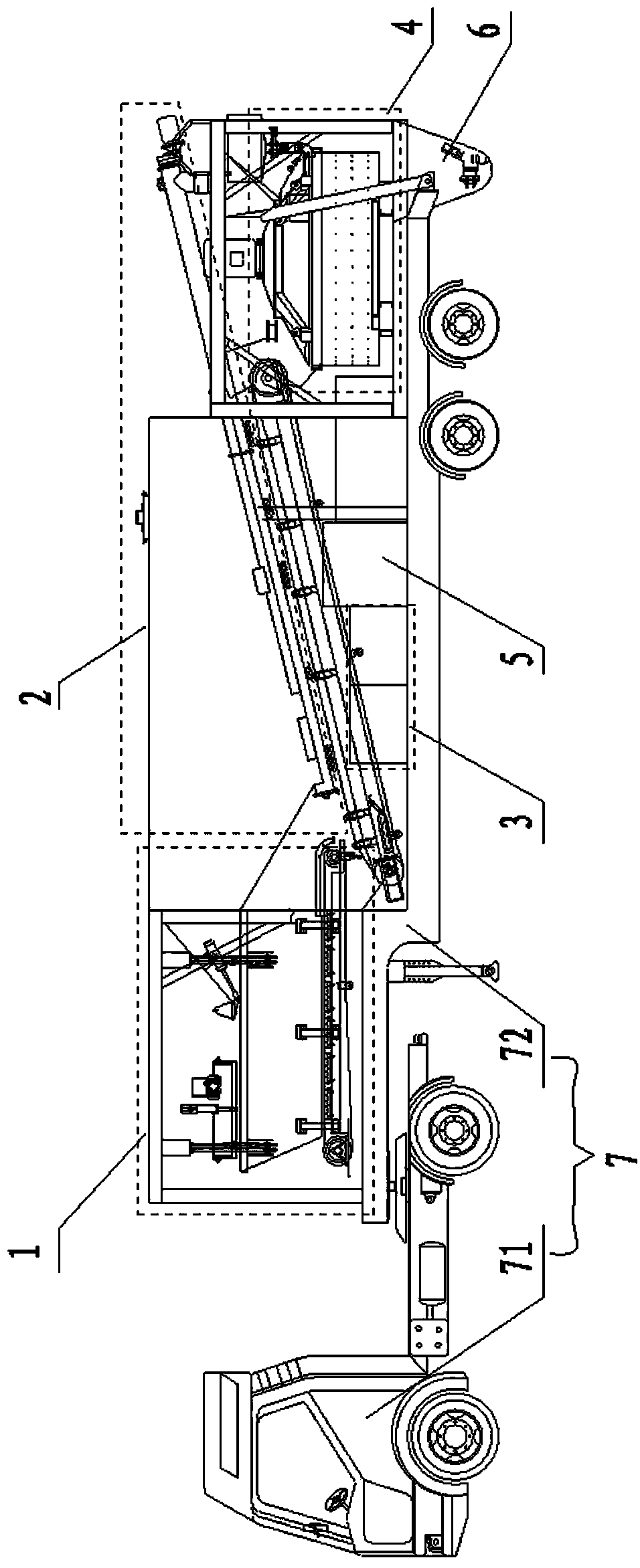 Quickly-moving type concrete mixing station