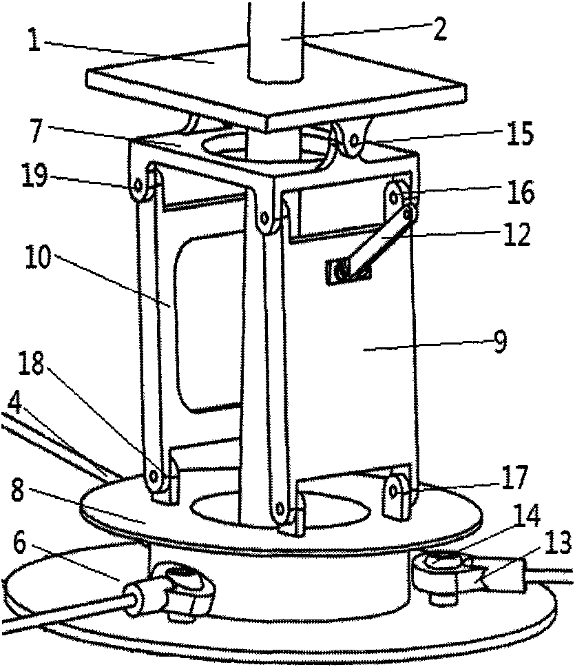 Cycloid propeller eccentric circle control mechanism