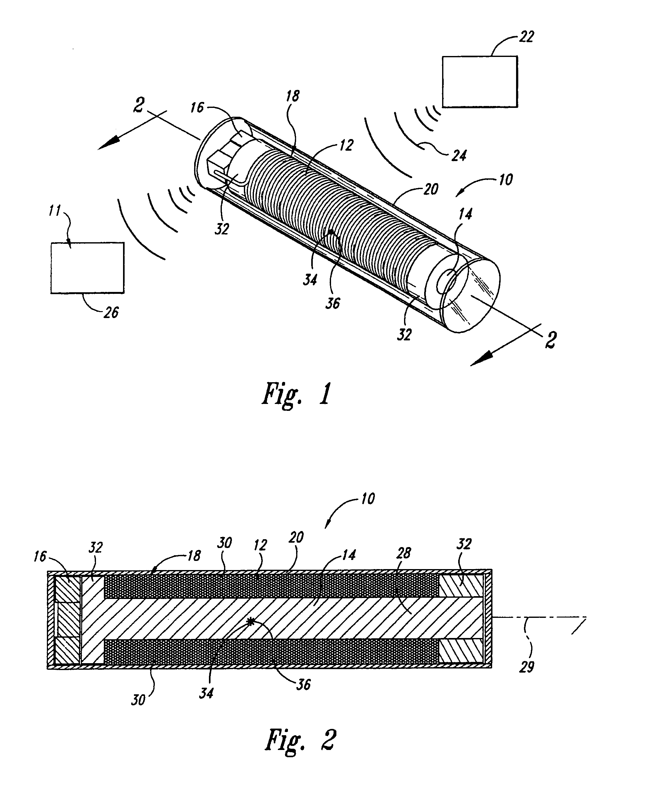 Miniature resonating marker assembly