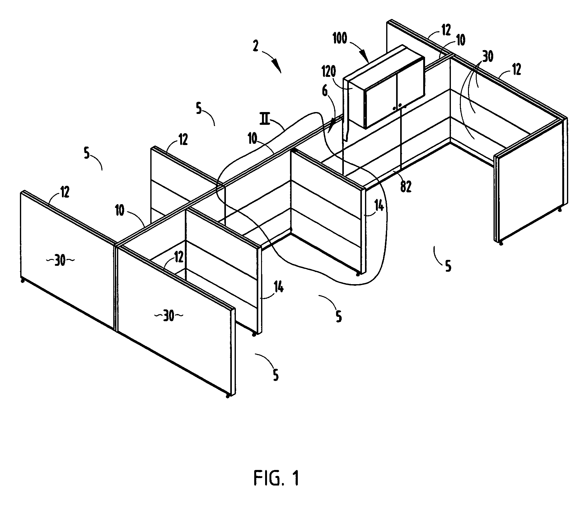 Partition panel system and method