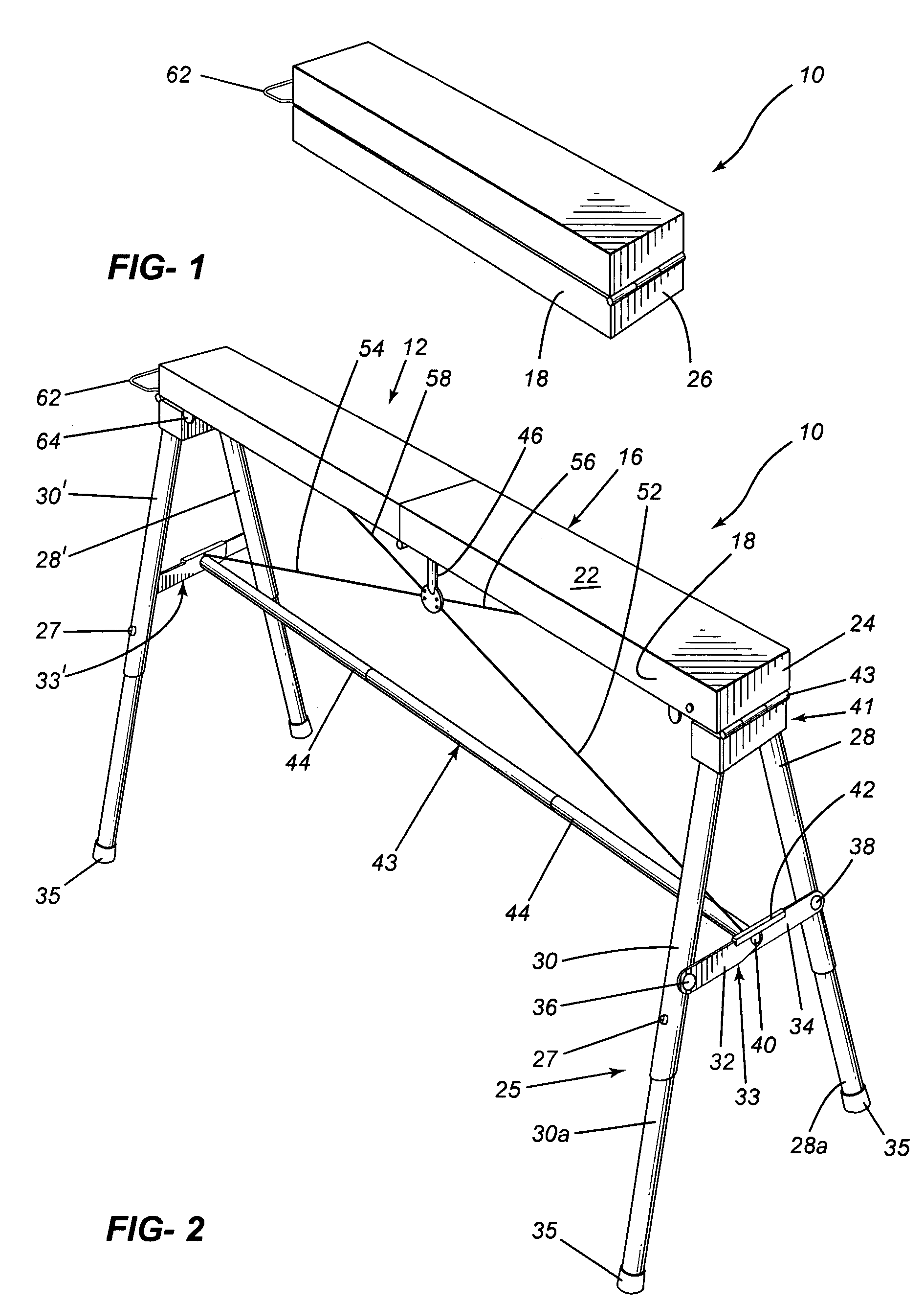 Knockdown sawhorse