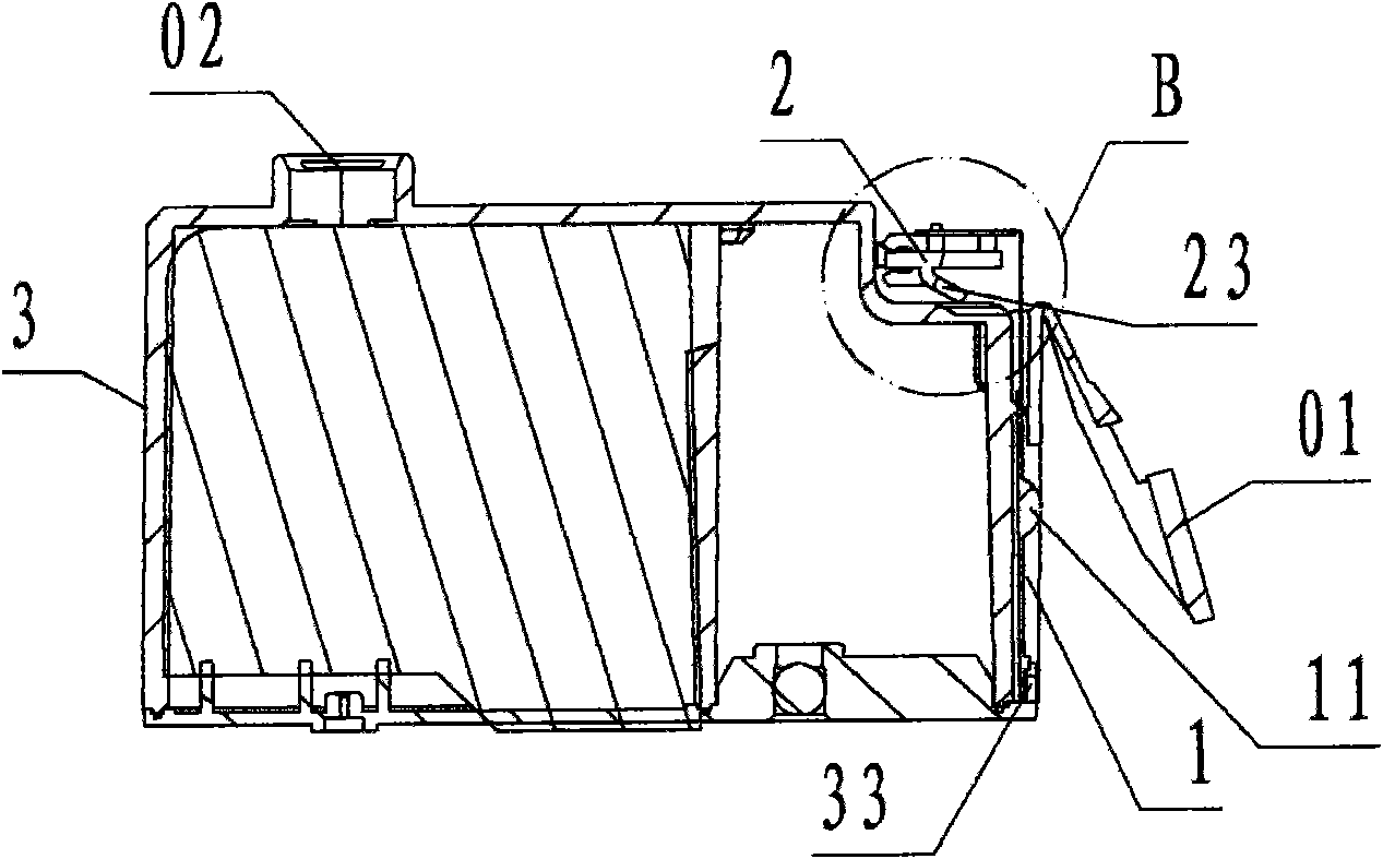 Ink box of printer of elastic plate electrode mechanism