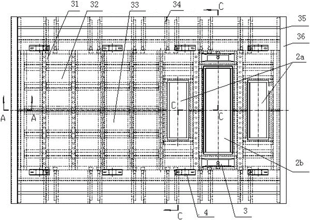 Air conditioner unit platform of urban rail vehicle