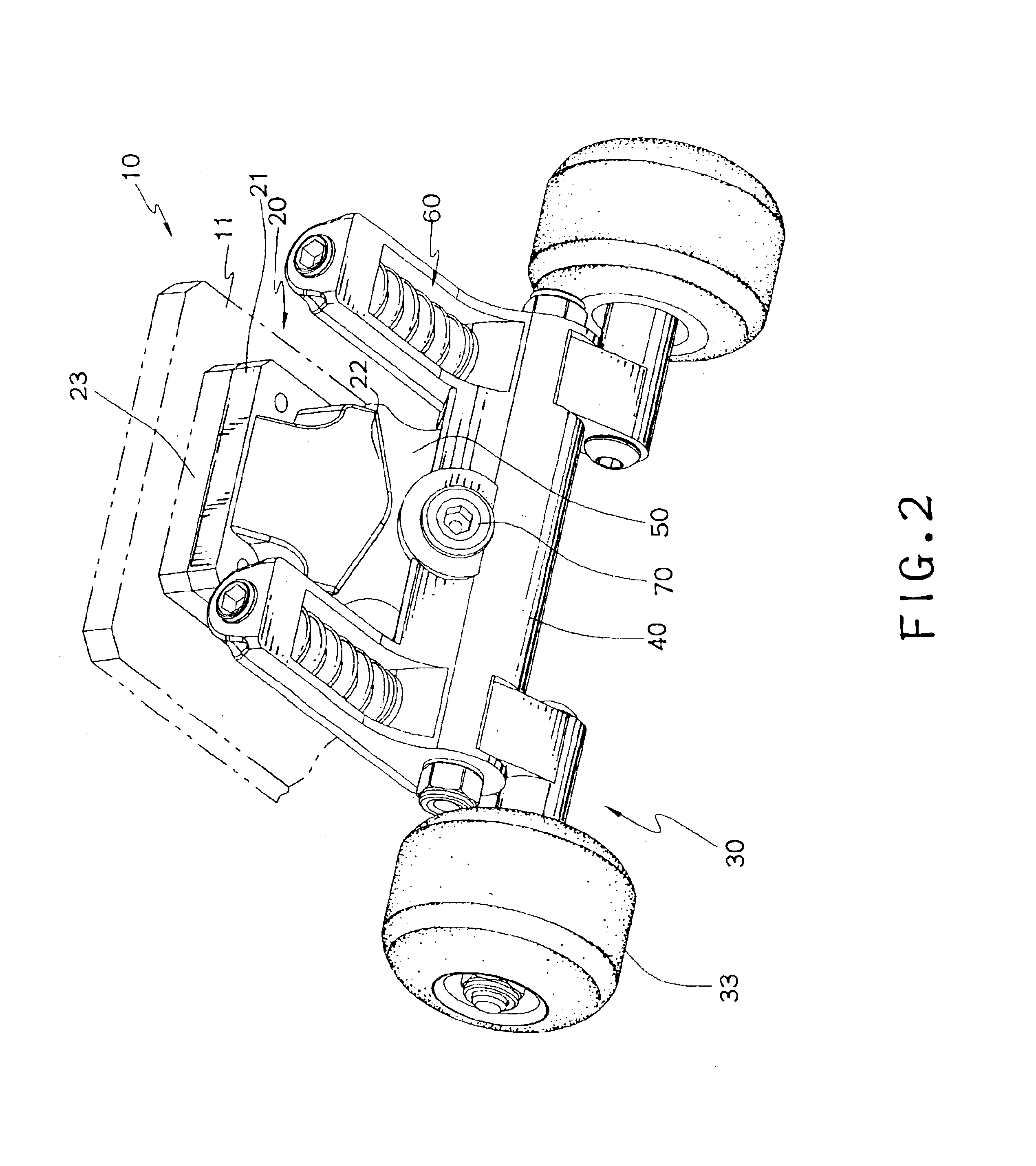 Skateboard having a three-dimensional independent suspension balance system