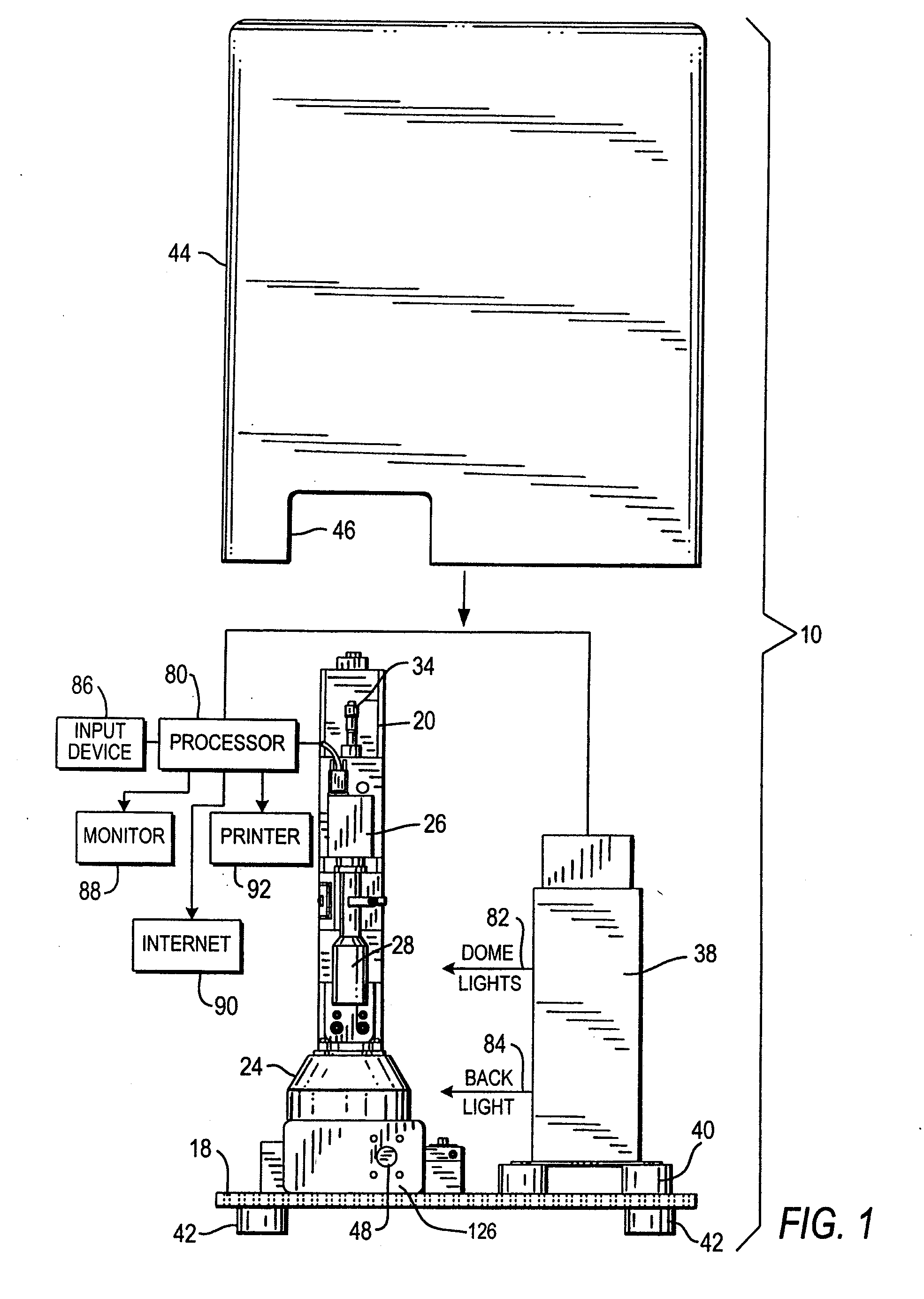 Arrangement for and method of examining gemstones