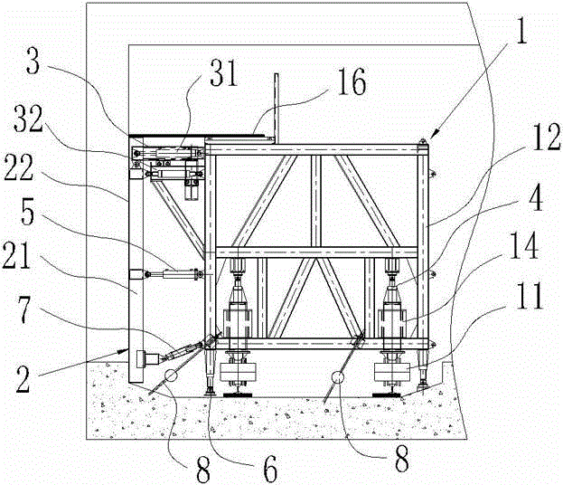 Side wall concrete construction method employing side wall trolley