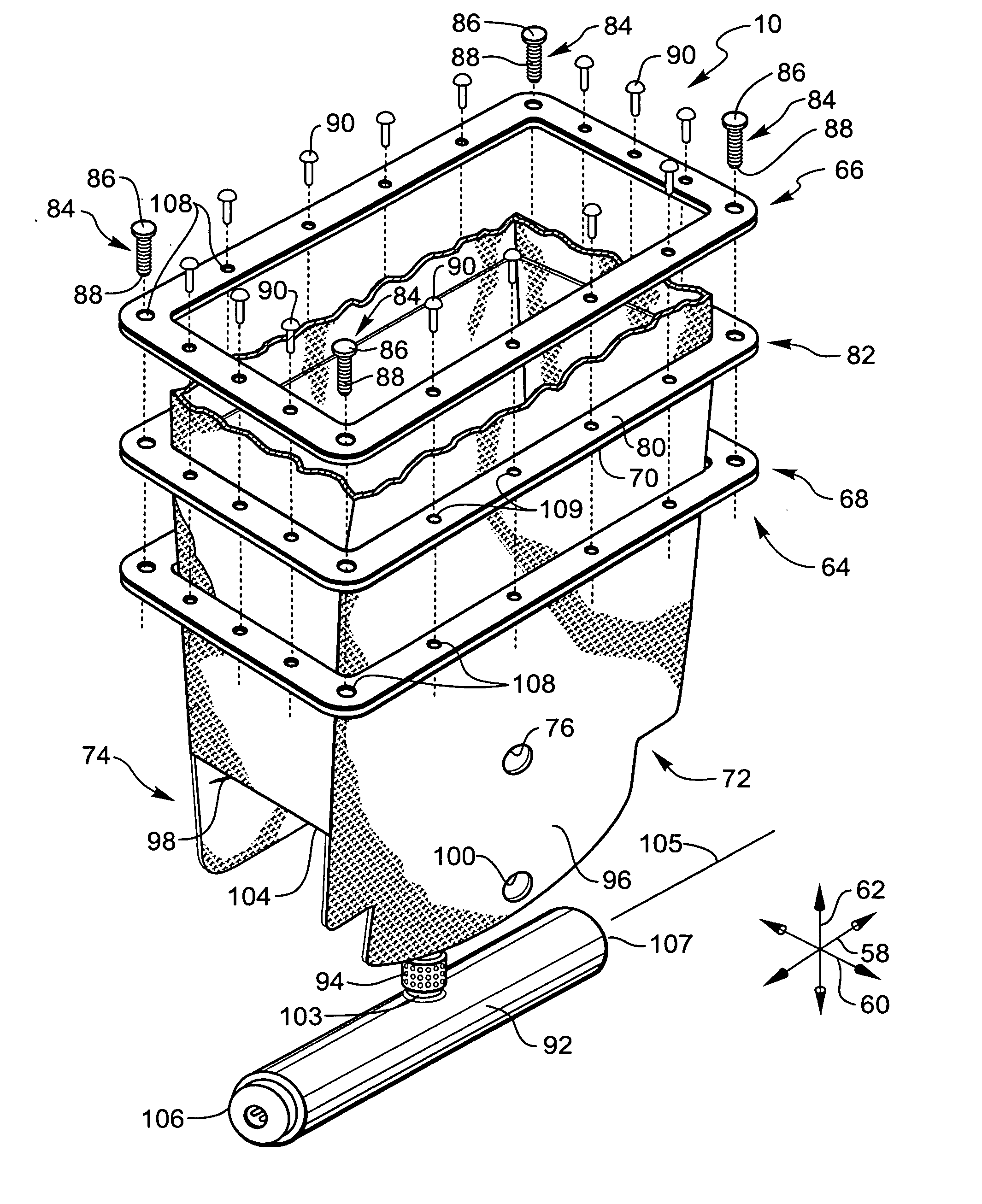 Flexible housing for an airbag module