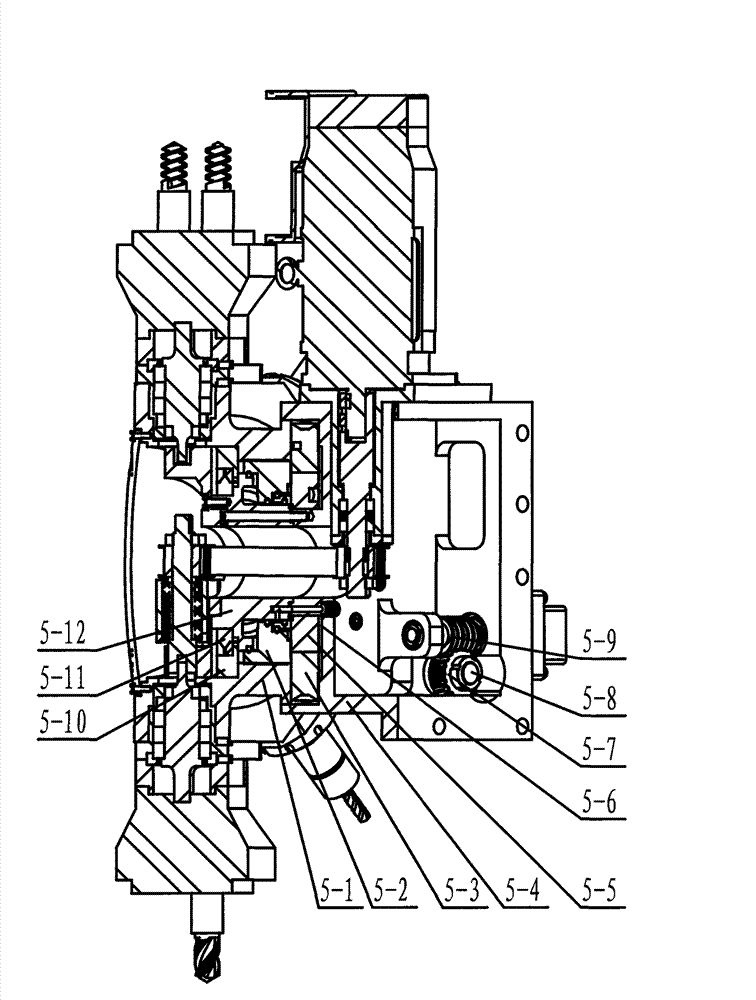 Tool turret rotating structure and tool turret rotating method