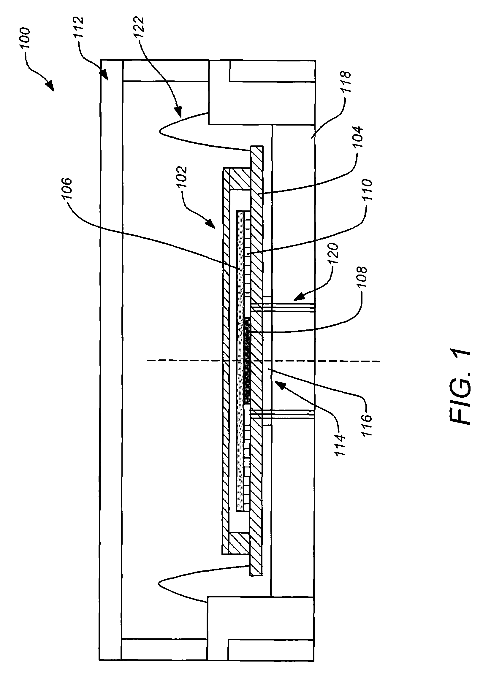 Planar resonator gyroscope central die attachment