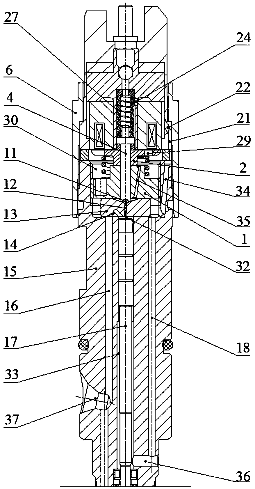 A low-pressure oil passage fuel injection valve